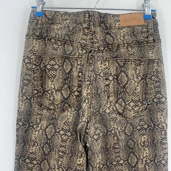 Show Me Your Mumu Women's Snake Print Berkeley Bell Bottoms Women’s Size 26 - Picture 9 of 11
